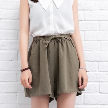 

Woman Short Brown Casual Summer Shorts High Waist Women Fashion Short 2019 Fashion