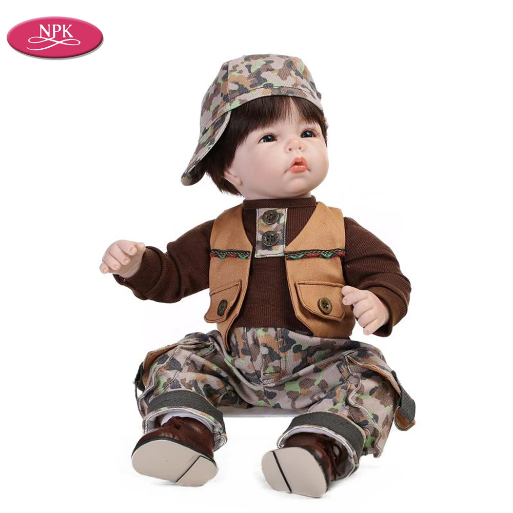 

NPK Doll De Silicone Reborn Toddle 20 inch Real Handmade Realistic Baby Doll Boys Real Touch Bebe Reborn Babies Playmate Toys