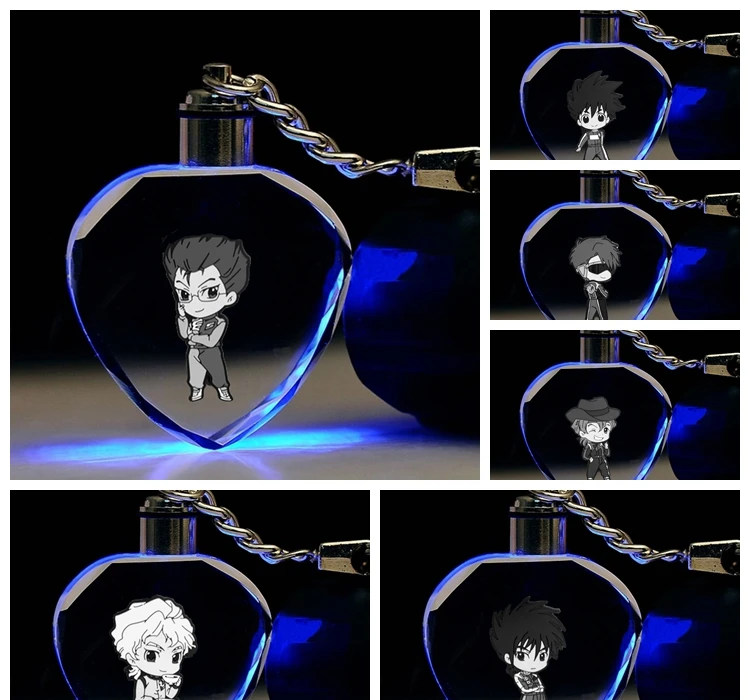 

Future GPX Cyber Formula Heart Shape Anime LED Key Chains LOGO model Keyring Crystal Toy Keychain Light Keyholder Gift lover