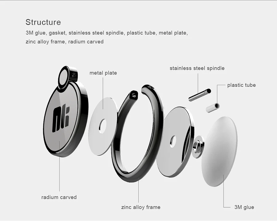 Metal Finger Ring Phone Stand Holder For iphone XS Max XR X 8 Plus Samsung Galaxy Note 8 s9 plus NILLKIN Universal Ring Holder