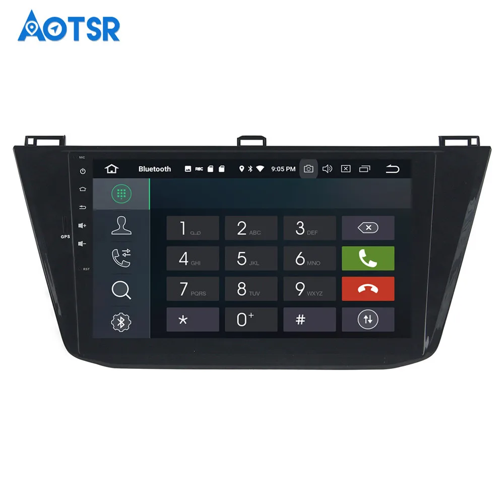 Sale 10.1" Android 8.0 4+32G Car DVD Player GPS navigation For Volkswagen Tiguan 2015-2018 head unit multimedia player tape recorder 7