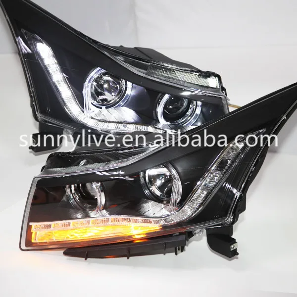 2009 до 2011 года для Chevrolet Cruze LED Ангельские глазки фара Фары автомобиля спереди света
