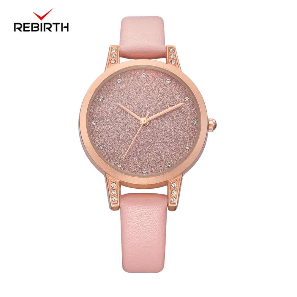 Женские часы REBIRTH Montre Femme 2018 женские топ-бренд роскошные кожаные модные | Наручные