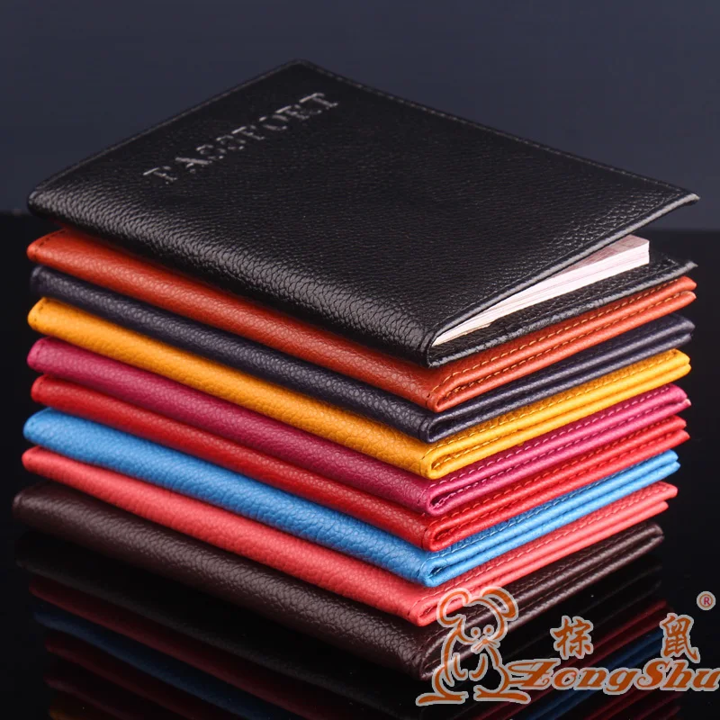 ZS Leather Passport Holder Couple Models Travel Passport Cover Unisex Card Case Man Card Holder