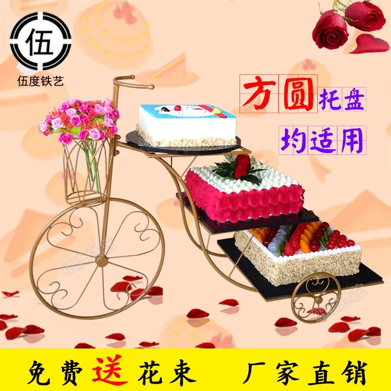 

Newbeautiful wedding party square cake stands & cake decorations- Dim Sum plate -gold brown