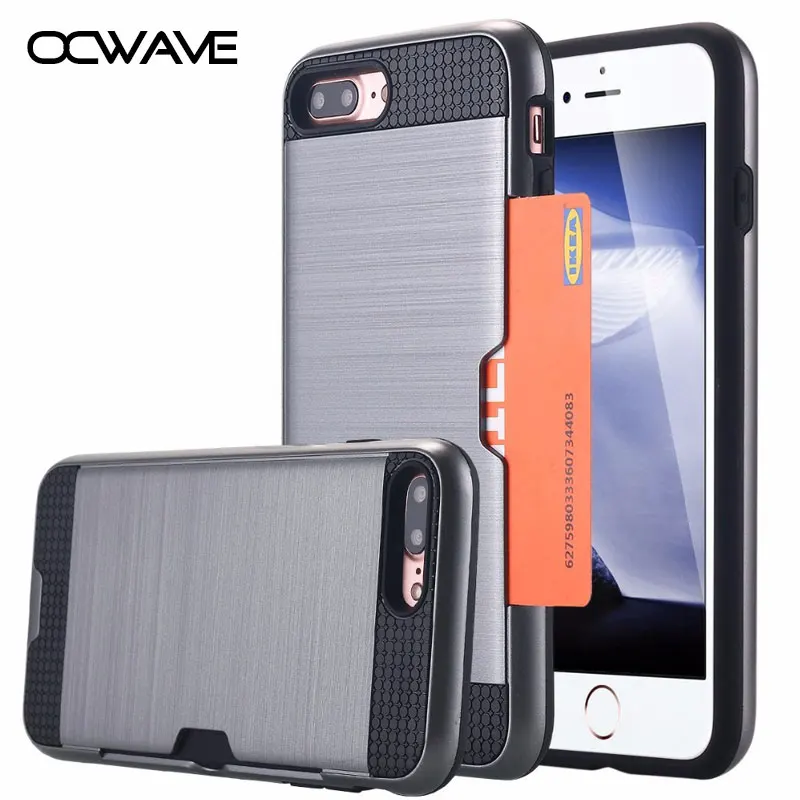 Чехол-Кошелек OCWAVE для iPhone 7 и Plus из силикона ТПУ с пластиковым материалом 1 слотом