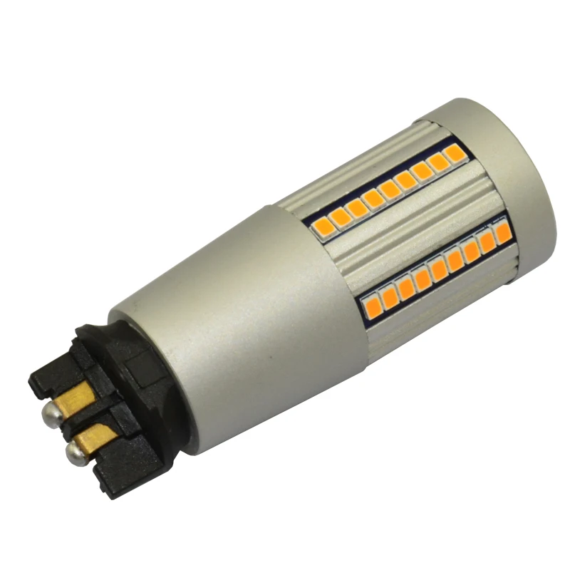 2pcs Amber Pwy24w Pw24w Error Free Canbus Led Bulbs Front Turn Signal Lights For Audi A3 A4 A5