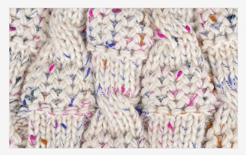 2015 New Autumn and Winter Thick Warm Solid Knit Women Hat Female Cap with lint (18)