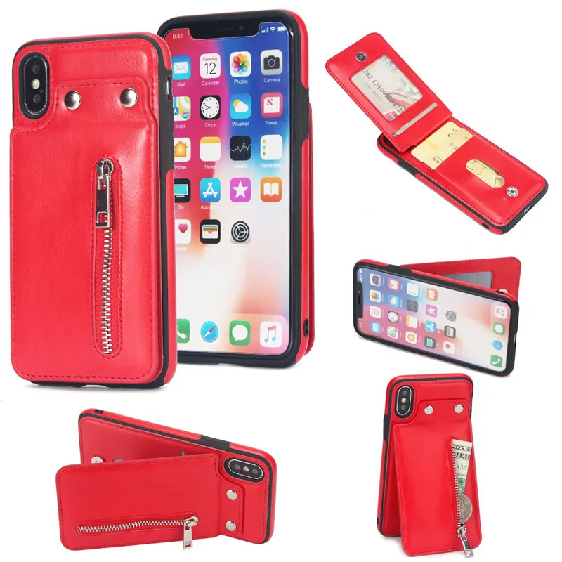 Многофункциональные Чехлы для iPhone11 Pro 8X7 Plus чехол телефона из искусственной кожи