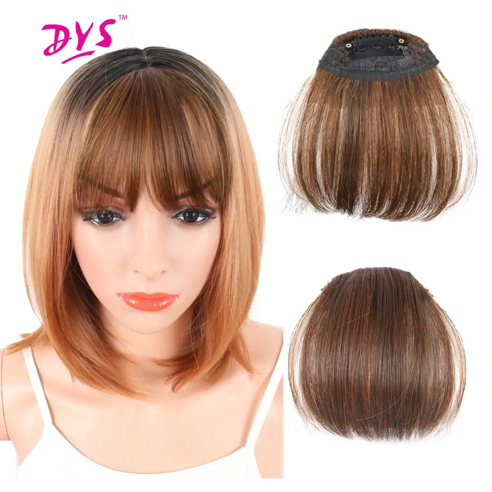 Deyngs прямые Синтетические чёлки волос в природных синтетического черный, светло-коричневый, темно-коричневый Для женщин клип в тонком Синтетические чёлки волос с бахромой Высокая Температура