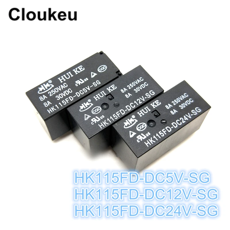 100 шт. реле DIP8 HK115FD-DC5V-SG HK115FD-DC12V-SG HK115FD-DC24V-SG