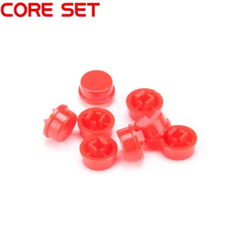

100pcs/lot Red Round Plastic Switch Caps For 12*12*7.3MM Micro SwitchTouch Button Lid Cover
