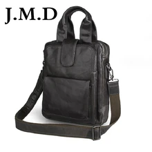 J M D 2017 New Arrival 100 Genuine Leather Messenger Bag Genuine Leather Men Double Handle