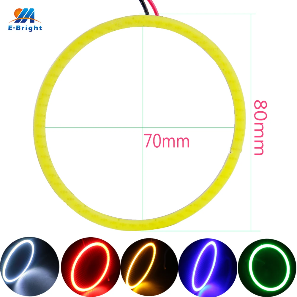 

COB Angel Eyes 80MM!! 16Pieces(8pairs) Auto Halo Rings COB 80mm Angel Eye Car Headlight Motorcycle White Super Bright 12V Led