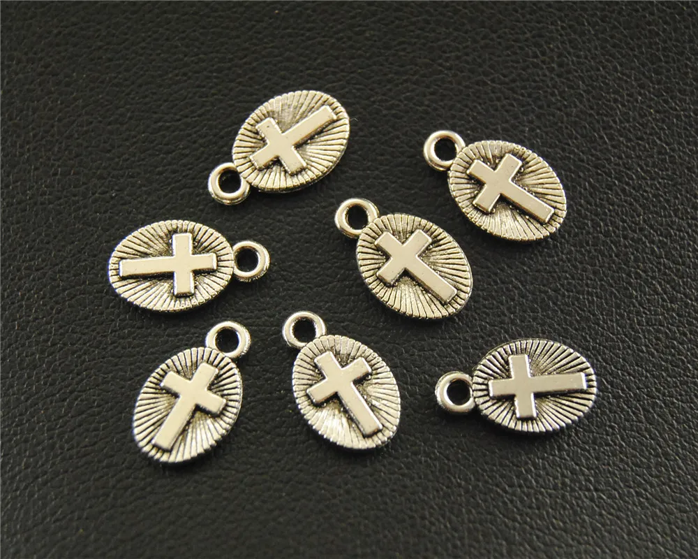 

20pcs Antique Sliver Metal Cross mini Charm DIY Jewelry Findings Accessories 8x13mm A1586