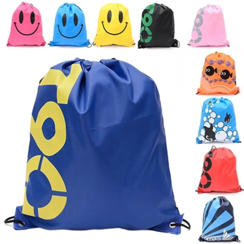 

Top Quality Double Layer Drawstring Gym Waterproof Backpacks Swimming Sports Beach Bag Travel Portable Fold Mini Shoulder Bags