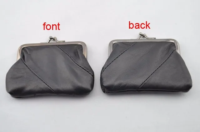  Womens Leather Kiss Lock Coin Purse (2)