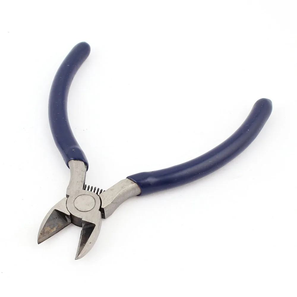 

UXCELL Newest 1 Pcs Rubber Coated Handle Micro Diagonal Nipper Cutting Plier Blue