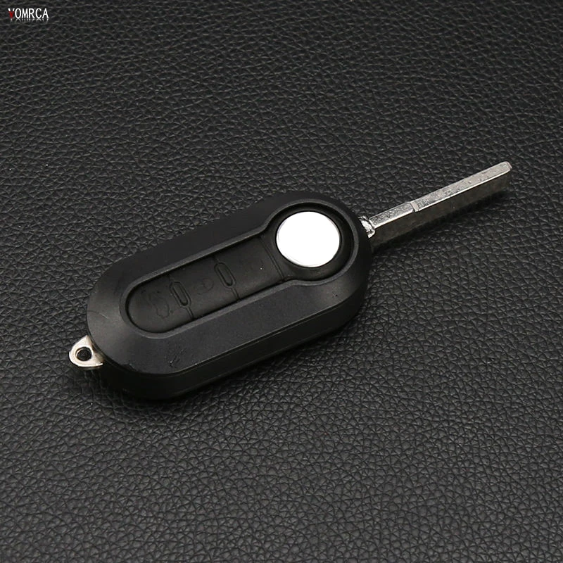 Классический дизайн, Кожаный Автомобильный держатель для ключей, чехол для автомобиля Fiat 500 Panda Punto BravoCar Duster, 3 кнопки дистанционного управления