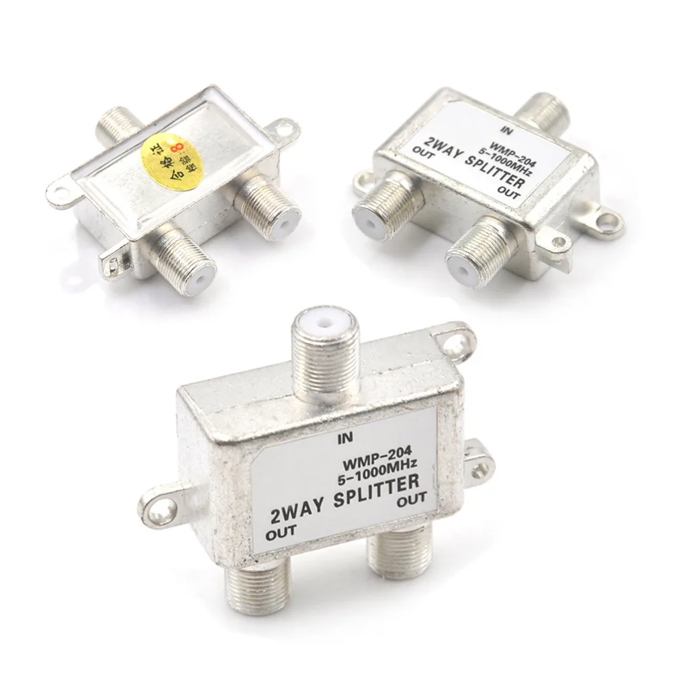 1PC 2 Way Port TV Signal Satellite Sat Coaxial Diplexer Splitter Combiners Cable Switcher 5-1000 MHz F Connector Splitter