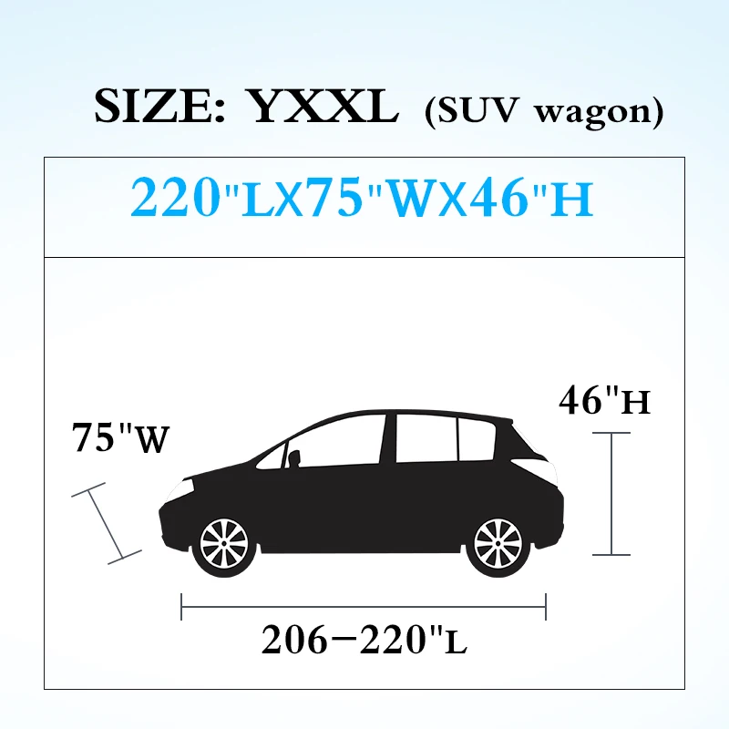 Чехол для автомобиля, дышащий, всесезонный, водонепроницаемый, ветрозащитный, пылезащитный, снегостойкий, защита от солнечных лучей, устойчивый к царапинам, защитный чехол для автомобиля - Название цвета: YXXL