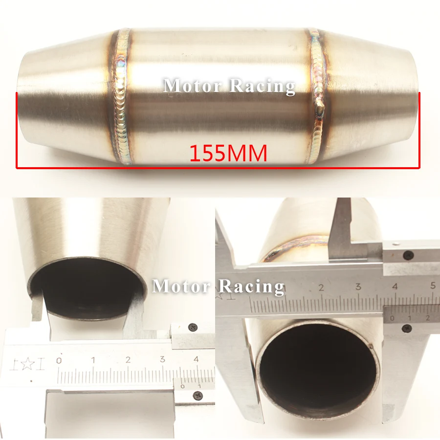 Универсальный мотоциклетный выхлопной катализатор средней трубы 35 мм модифицированный глушитель Расширительная камера спортивный поход мото катализатор моторрад