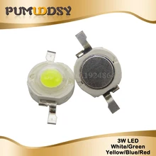 10 шт./лот 1 Вт Светодиодный 2,2 V-2,4 V белый красный желтый и зеленый цвета синий высокой мощности Светодиодный бусины комплект ювелирных изделий с высокой яркостью