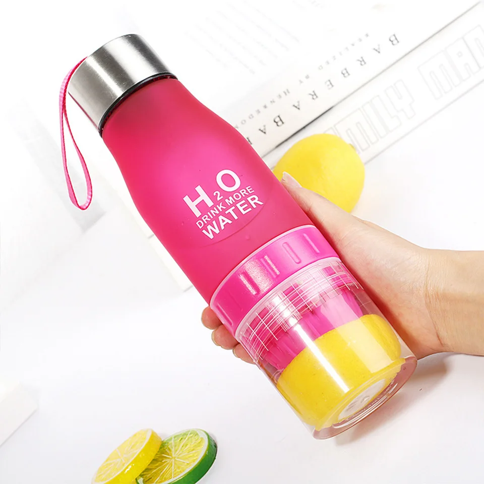Free shipping Transhome Creative Fruit Juice Infuser Water Bottle 650ml