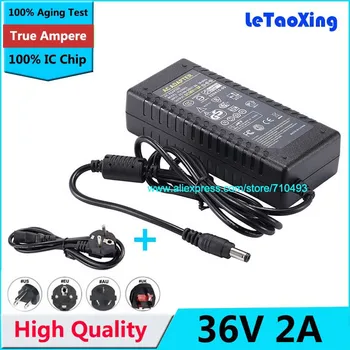 

50pcs AC 100-240V To DC 36V 2A Power Supply 72W Adapter Lighting Transformers with US EU AU UK Cord Cable