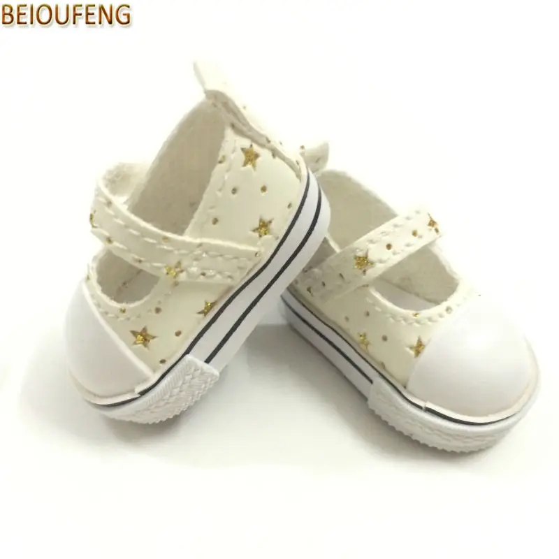 Beioufeng 5 см обувь спортивная Обувь BJD куклы Обувь для Куклы Спортивная обувь, повседневное тренажерный зал Обувь игрушка Сапоги и ботинки для девочек для текстильной Куклы 6 пара/лот
