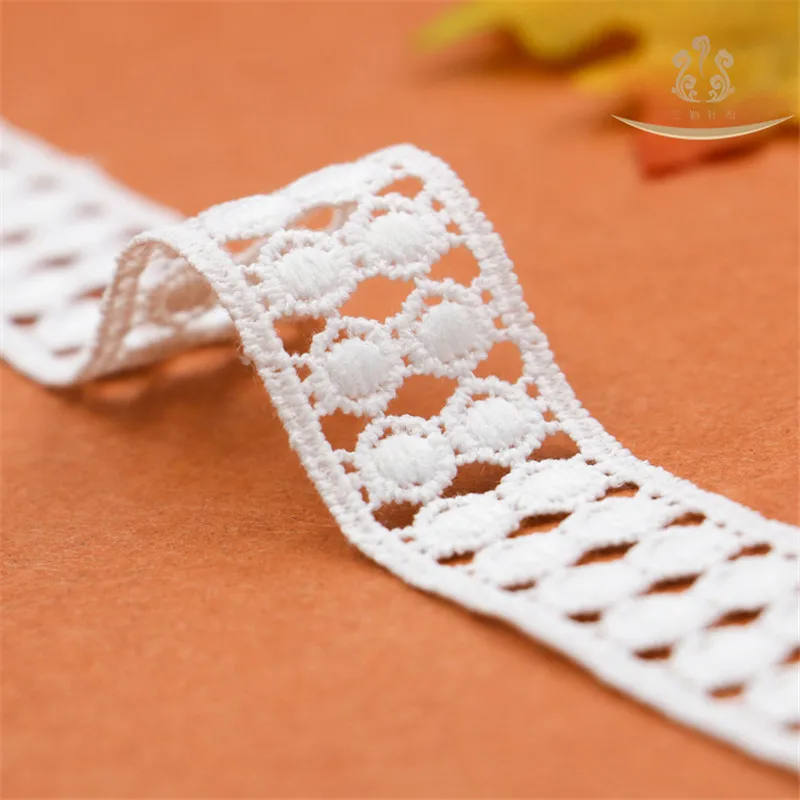 1 Yard Pure White Color Net Lace Trim Milk Silk Embroidered Lace Diy