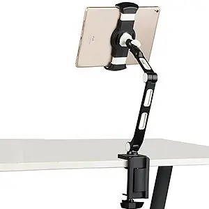 Adjustable Tablet Holder for Tablets and Phones for the Table, Desk, Kitchen, Office
