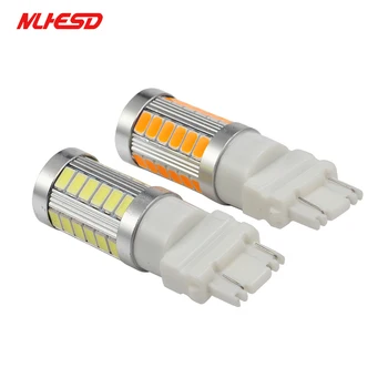 

50pcs T25 3156 3157 P27/7W 33 SMD 5630 5730 LED Car Tail Lights 33SMD Motor Daytime Running Light Turn Signal white/red/yellow