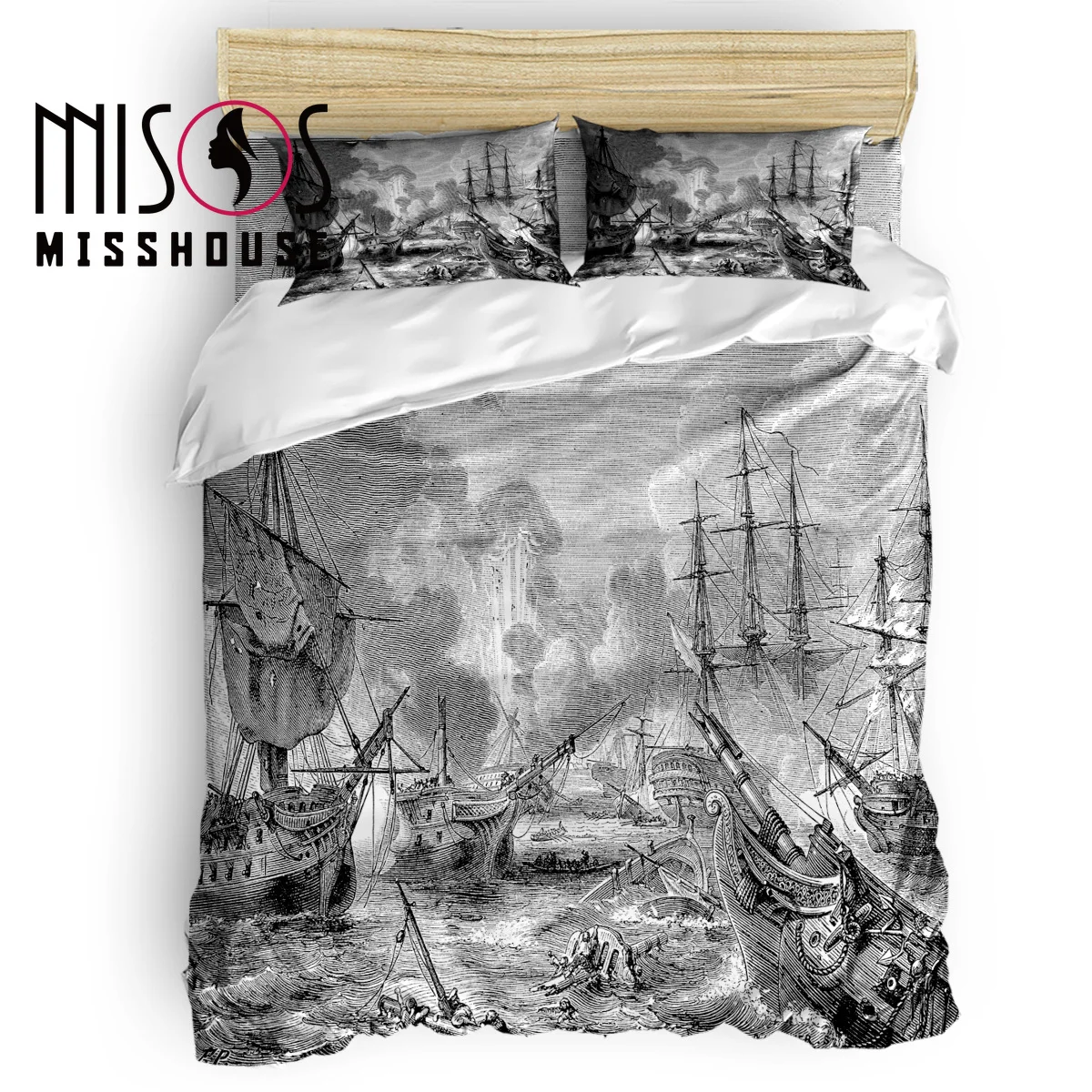 

MISSHOUSE Star Wars Classic Legend Duvet Cover Set Bed Sheets Comforter Cover Pillowcases 4pcs Bedding Sets