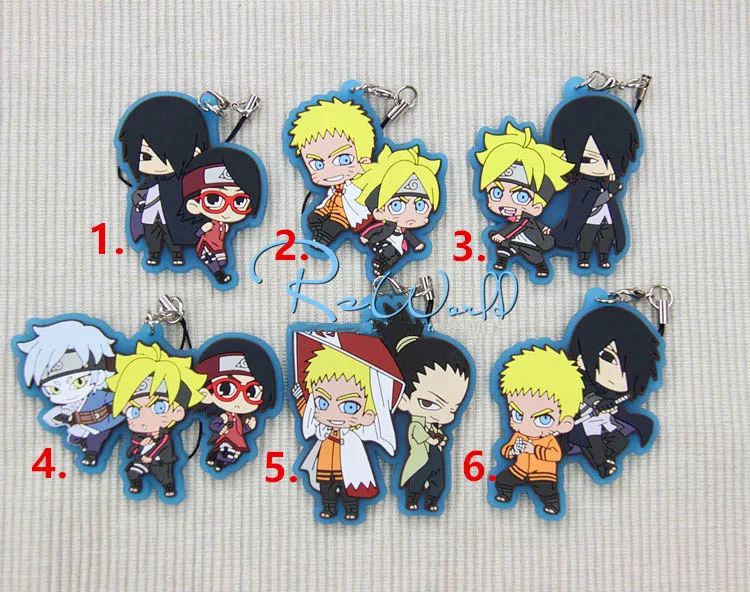 Резиновый брелок для ключей Сакура Какаси Саске из аниме BORUTO THE MOVIE 3rd Ver|naruto