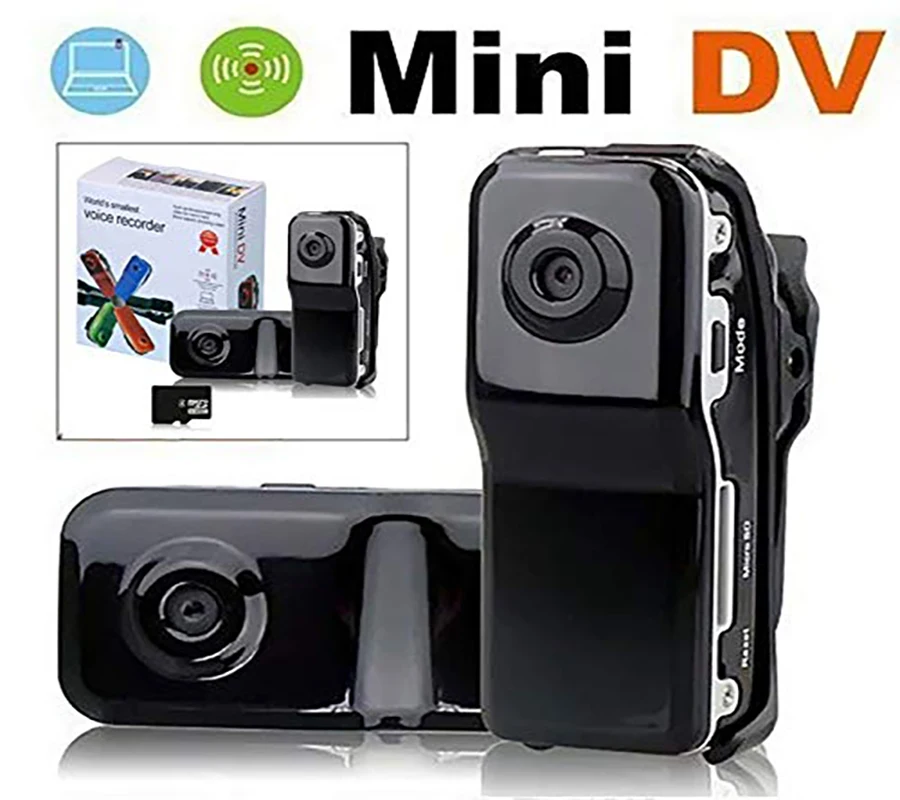 

MD80 Mini Camcorder Support Net-Camera Mini DV Record Camera Support 8G TF Card 720*480 Vedio Lasting Recording Cam