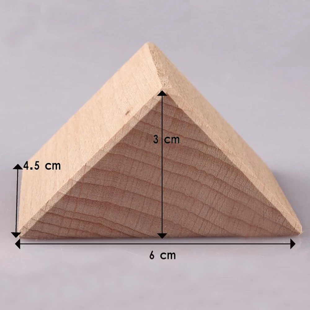 

Let's make Baby Toys Beech Wood Triangle Shaped Blocks(6cm 10pc)Unfinished Geometry Chunky Triangular Column Montessori Teether