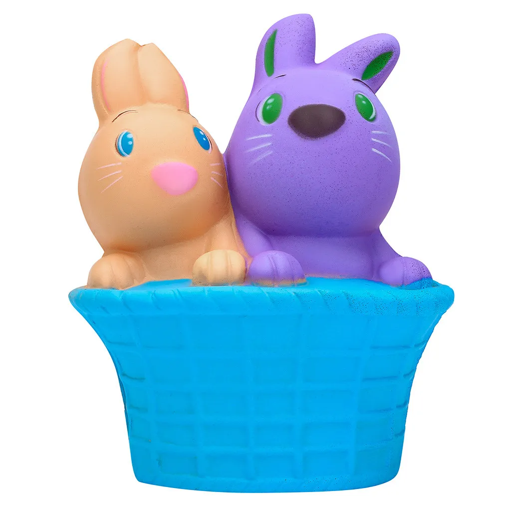 Детские игрушки для взрослых CuteKawaii Squishies счастливый Пасхальный кролик ароматизированный медленно поднимающийся сжимающийся сбор Пасхи MAR11 - Цвет: A