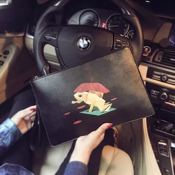 

Tidog Korean version of the youth leather IPAD clutch bag