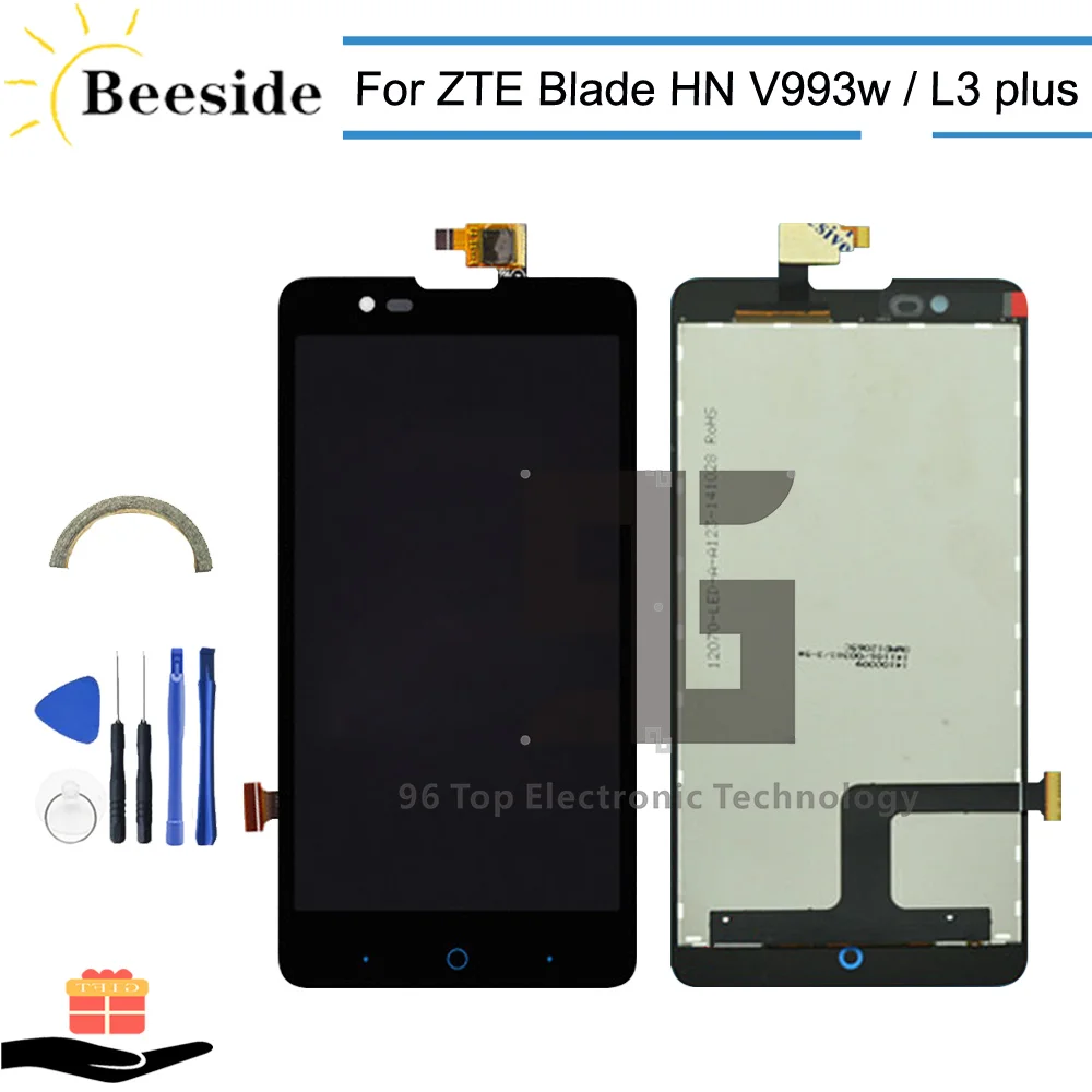 

AA+ For ZTE Blade HN V993w / Blade L3 plus / V5 V9180 N9180 U9180 V5S N918ST LCD Display Touch Screen Digitizer Assembly Replace