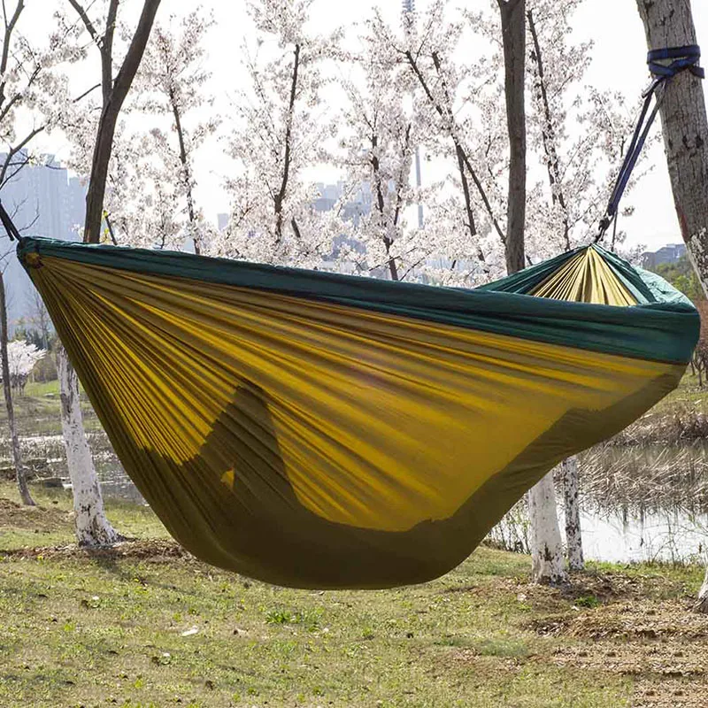 Acehmks Double Hammock Large Size Hammocks For 2 Person Sleeping Bed Outdoor Camping Swing Portable Ultralight Design 300*200 CM Acehmks Double Hammock Large Size Hammocks For 2 Person Sleeping Bed Outdoor Camping Swing Portable Ultralight Design 300*200 CM