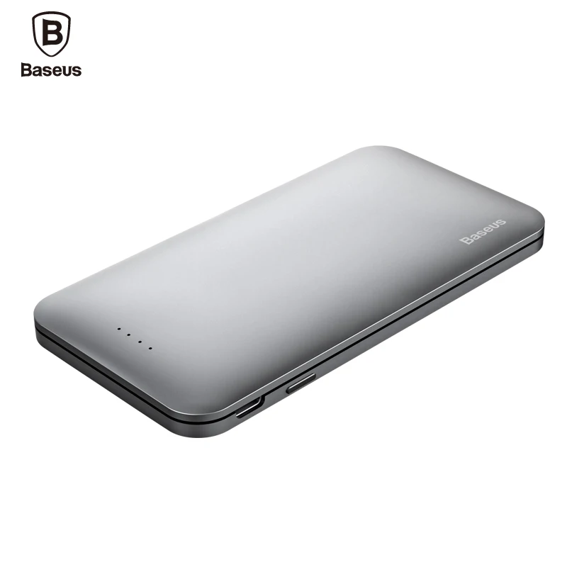 imágenes para De Baseus USB Tipo C y Banco de la Energía de Entrada De Un Rayo 5000 mAh Batería Externa Powerbank Para iPhone Xiaomi USB de Carga Rápida cargador imágenes para De Baseus USB Tipo C y Banco de la Energía de Entrada De Un Rayo 5000 mAh Batería Externa Powerbank Para iPhone Xiaomi USB de Carga Rápida cargador
