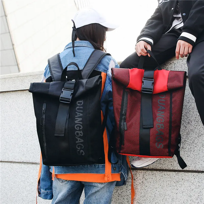 

Couple schoolbags men and women fashion personality high school students backpack Korean Joker street backpack