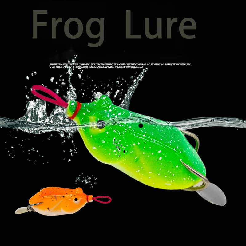 

1Pc Fishing Lures Lei Frog 12g Simulation floating Special Black Fish Kill Single Hook Bait Torpedo Accessories Pesca