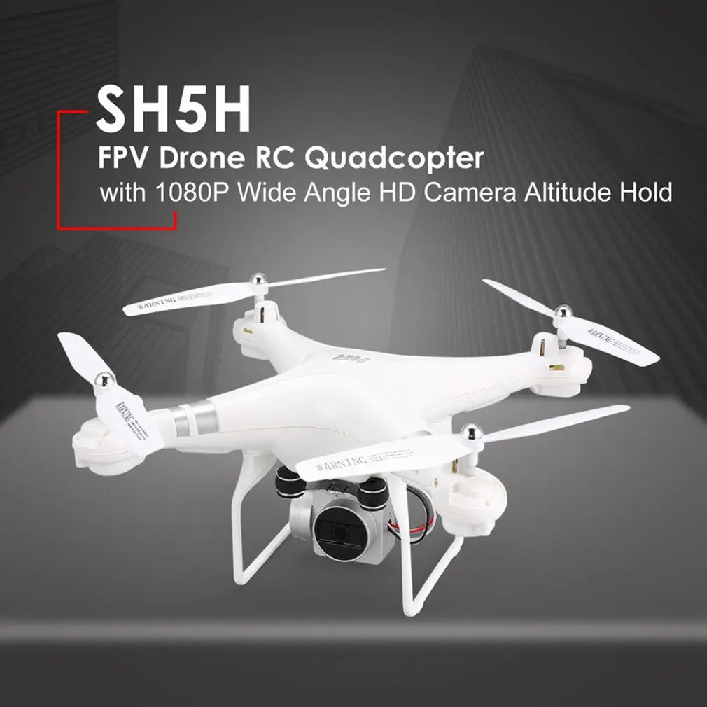 

SH5H 2.4g FPV Drone with 720P/1080p Wide Angle HD Wifi Camera Live Video Headless Mode Gravity Sense Return Key RC Quadcopter