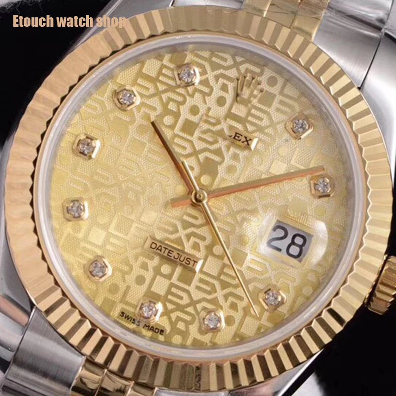 

Etouch Men Gold Watch Male Stainless Steel Quartz Golden men's Wristwatches for Man Top Brand Luxury Quartz-Watches Gift Clock