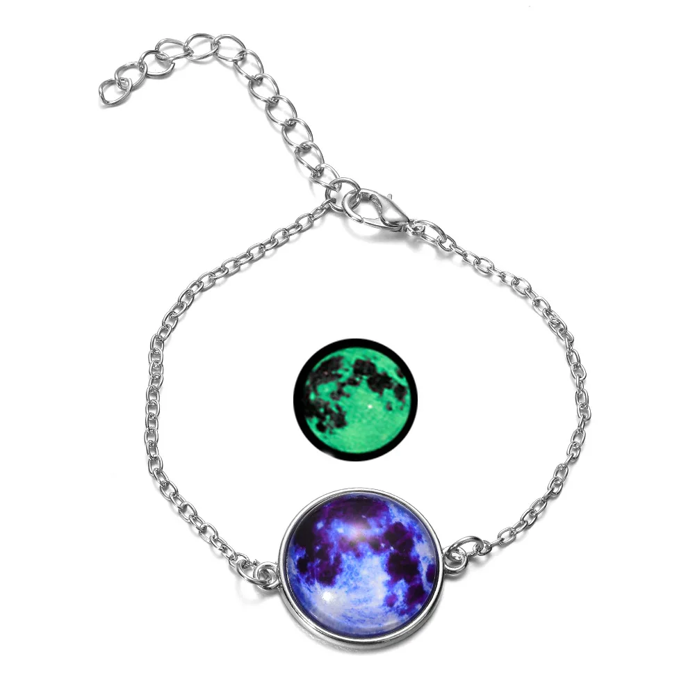 

Fashion Luminous Pendant Bracelet cloud Star Flower Glow In The Dark Bracelet Fluorescent For Women Night Light