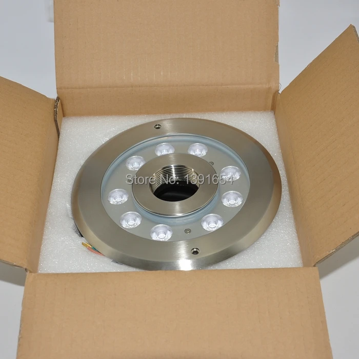 Subaquática para Fonte Subaquática do Diodo Emissor de Luz em Mudança da Cor Ip68 de Aço Rohs Inoxidável v 27 w Led Rgb Luz Lagoa Branco ce 316 24 6 Luzes subaquáticas