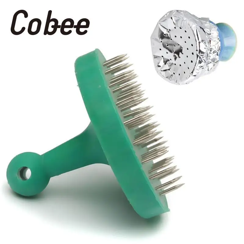 

cobee 1pc Foil Hole Puncher For Hookah Bowl Nargila Glass Smoke Molasses Random Color Tobacco Foil Hole Puncher