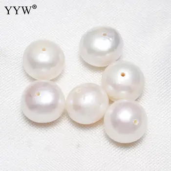 

10pcs Cultured Potato Freshwater Pearl Beads natural white 10-11mm Approx 0.8mm Hole